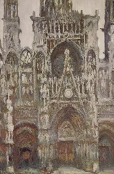 Kathedrale von Rouen, Abend, Harmonie in Braun, 1894